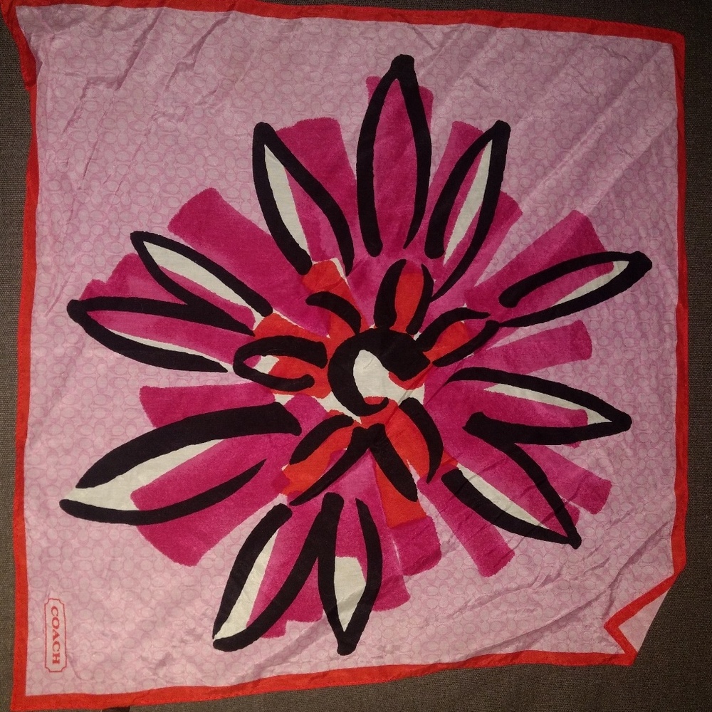 Coach scarf - poppy print